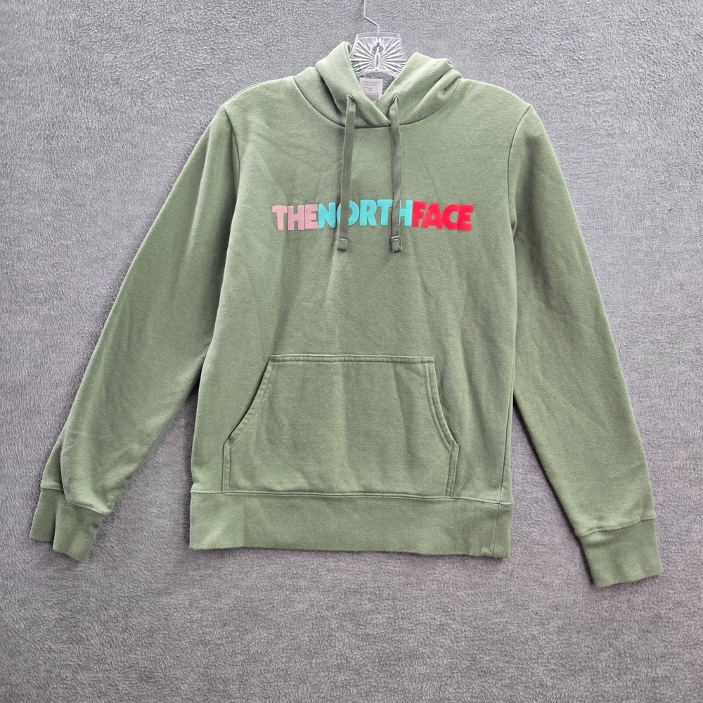 The North Face Women‎ Sweatshirt Small Green Hoodie Logo Long Sleeve